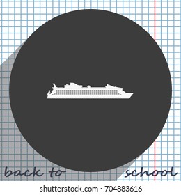 Cruise ship icon.