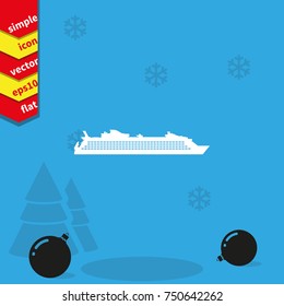 Cruise ship icon.