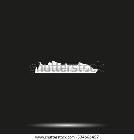 Cruise ship icon.