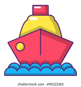 Cruise ship icon. Cartoon illustration of cruise ship vector icon for web design
