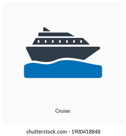 Cruise and ship icon concept