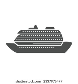 cruise ship icon illustration design