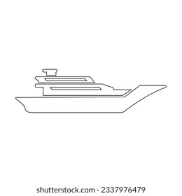 cruise ship icon illustration design