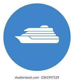 cruise ship icon illustration design