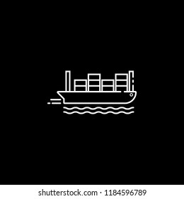 cruise ship icon . modern icon for cruise ship.