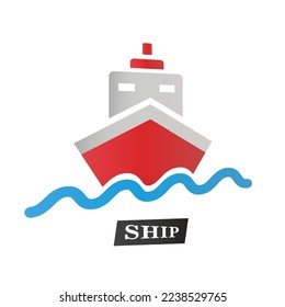 Cruise ship icon. Shipping. Vector.