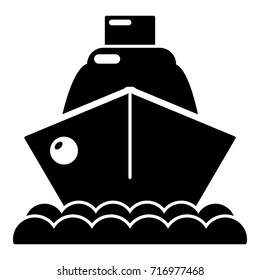 Cruise ship icon . Simple illustration of cruise ship vector icon for web design isolated on white background