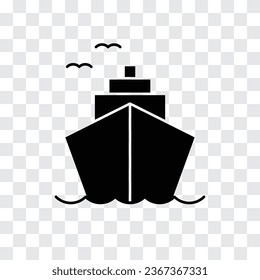 Cruise, ship icon. Transportation symbol. Vector illustration for graphic and web design.