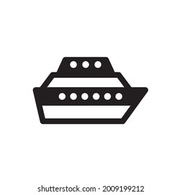 Cruise ship icon - vacation icon