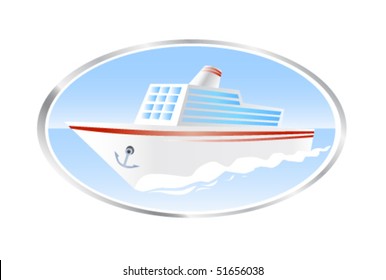 Cruise ship icon. vector