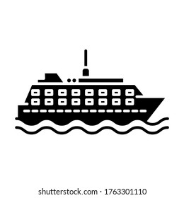 Cruceros, diseño vectorial de icono de barco - iconos de vehículos
