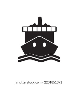 cruise ship icon vector illustration symbol design