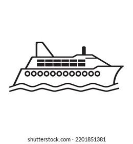 cruise ship icon vector illustration symbol design