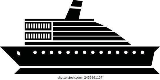 cruise ship icon vector illustration symbol design