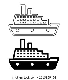 
Cruise ship icon. For websites or apps in eps10 vector format