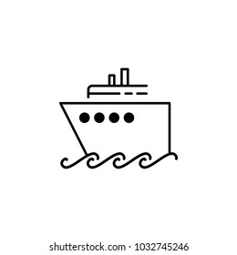 a cruise ship icon.Element of popular tourism icon. Premium quality graphic design. Signs, symbols collection icon for websites, web design,