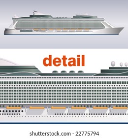 cruise ship illustration vector