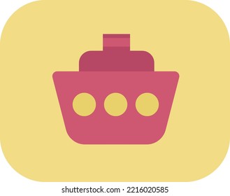 Cruise ship, illustration, vector on a white background.