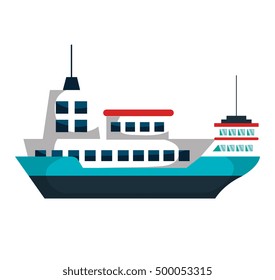 cruise ship isolated icon