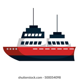 cruise ship isolated icon