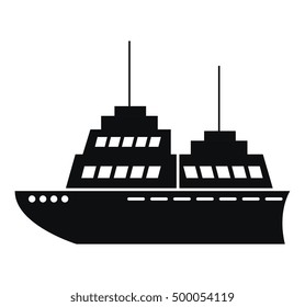 cruise ship isolated icon