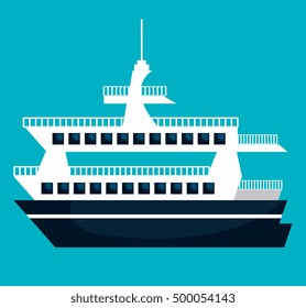 cruise ship isolated icon