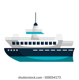 cruise ship isolated icon