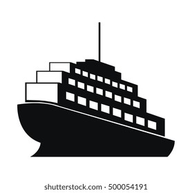 cruise ship isolated icon