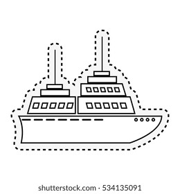 cruise ship isolated icon