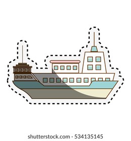 cruise ship isolated icon