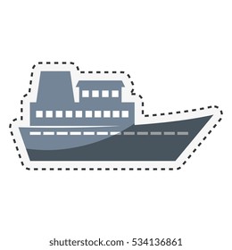cruise ship isolated icon