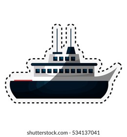 cruise ship isolated icon