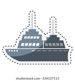 cruise ship isolated icon