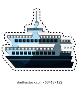 cruise ship isolated icon