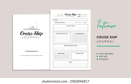 Cruise Ship Journal Kdp Interior Template