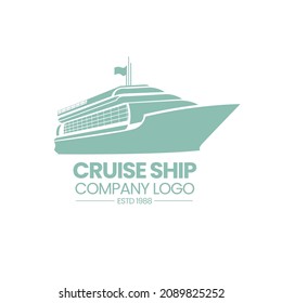 Cruise ship label for company logo needs on white background