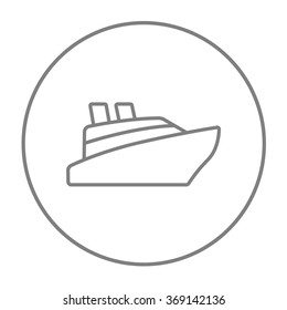 Icono de línea de crucero.