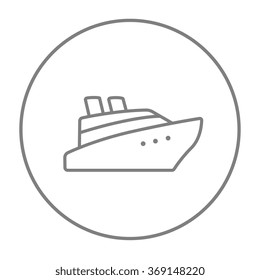 Cruise ship line icon.