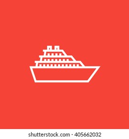 Cruise ship line icon.