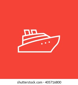 Cruise ship line icon.