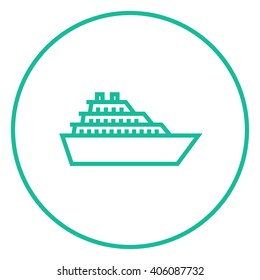 Cruise ship line icon.