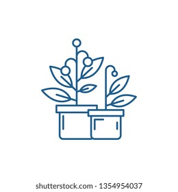 Cruise ship line icon concept. Cruise ship flat  vector symbol, sign, outline illustration.