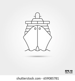 Vector de iconos de la línea de crucero