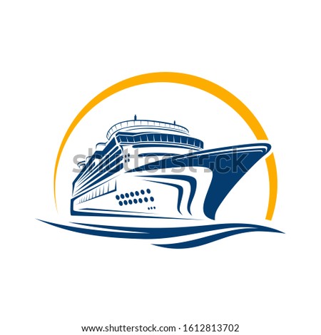 Cruise Ship Logo can be used for company, icon, and others.