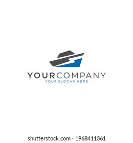 Cruise ship logo design vector