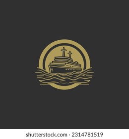 Logo für Kreuzfahrtschiffe, Vektorgrafik