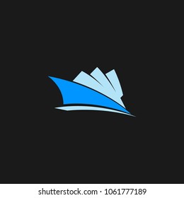 Cruise Ship Logo Icon Design Template. Vector Illustration