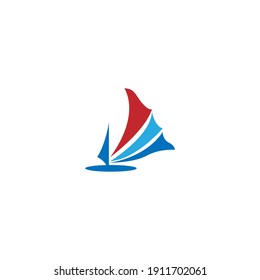 Cruise ship logo icon design template vector illustration