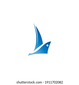 Cruise ship logo icon design template vector illustration