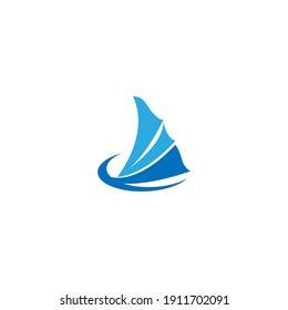 Cruise ship logo icon design template vector illustration